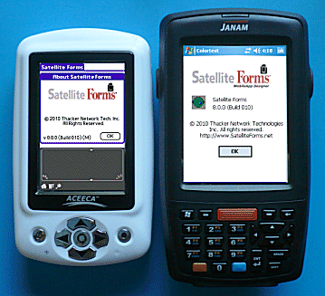 SatForms on PalmOS and Windows Mobile